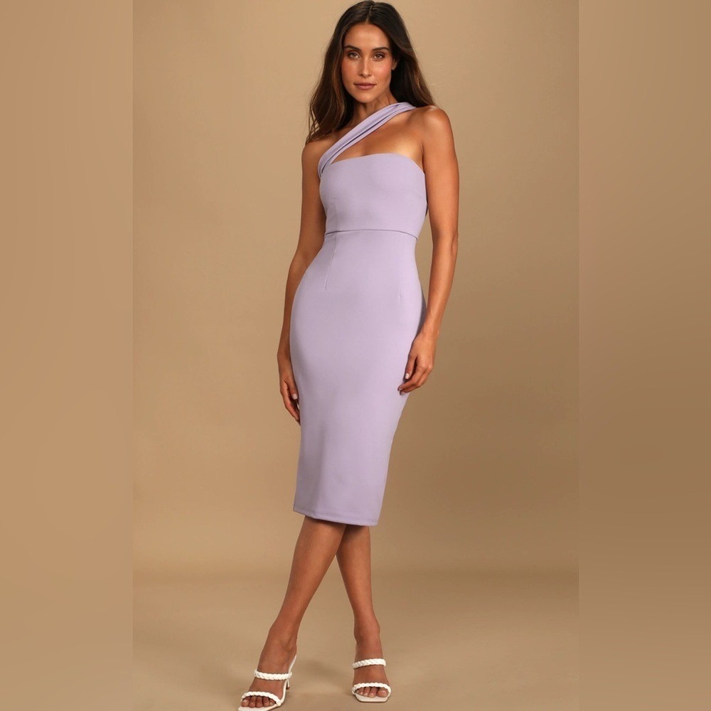 NWT Lulu's One-Shoulder Lavender Dress Size XS